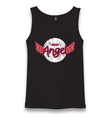 Angel with a Halo and Wings Unisex Black Tank Top - Premium  from W.E.N.S. WIND - Just 6490! Shop now at W.E.N.S. WIND