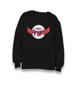 Angel with a Halo and Wings Kid's Black Sweatshirt - Premium  from W.E.N.S. WIND - Just 7990! Shop now at W.E.N.S. WIND