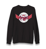 Angel with a Halo and Wings Unisex Black Sweatshirt - Premium  from W.E.N.S. WIND - Just 10990! Shop now at W.E.N.S. WIND