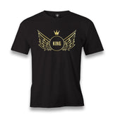 King with a Crown and Wings Men's Black Tshirt - Premium  from W.E.N.S. WIND - Just 6490! Shop now at W.E.N.S. WIND