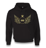 King with a Crown and Wings Unisex Black Hoodie - Premium  from W.E.N.S. WIND - Just 11990! Shop now at W.E.N.S. WIND