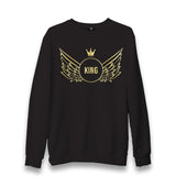 King with a Crown and Wings Unisex Black Sweatshirt - Premium  from W.E.N.S. WIND - Just 10990! Shop now at W.E.N.S. WIND