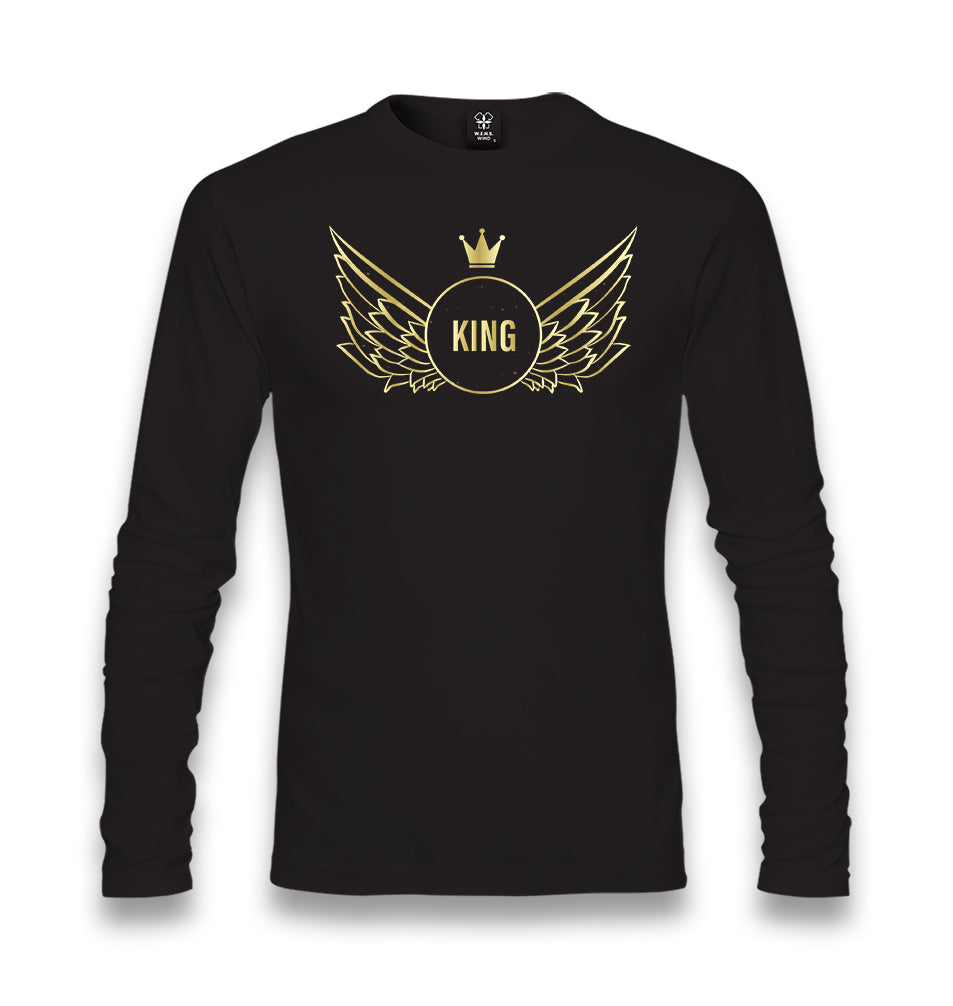 King with a Crown and Wings Unisex Black Longsleeve - Premium  from W.E.N.S. WIND - Just 7990! Shop now at W.E.N.S. WIND