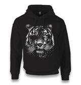 Tiger with an Eye Patch Realistic Unisex Black Hoodie - Premium  from W.E.N.S. WIND - Just 11990! Shop now at W.E.N.S. WIND