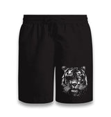 Tiger with an Eye Patch Realistic Black Shorts - Premium  from W.E.N.S. WIND - Just 7990! Shop now at W.E.N.S. WIND