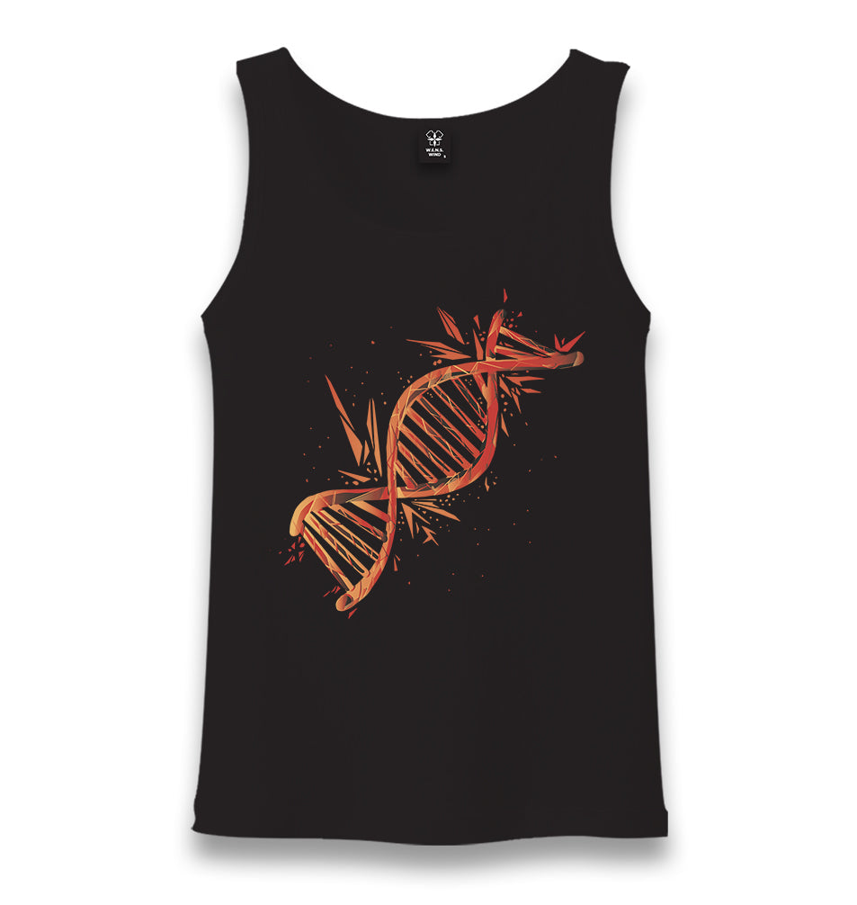 DNA Chain Exploding Unisex Black Tank Top - Premium  from W.E.N.S. WIND - Just 6490! Shop now at W.E.N.S. WIND
