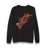 DNA Chain Exploding Unisex Black Sweatshirt - Premium  from W.E.N.S. WIND - Just 10990! Shop now at W.E.N.S. WIND