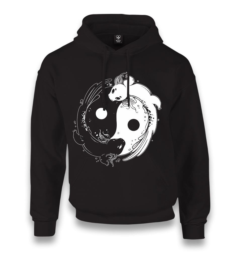 Koi Fishes Making Yin Yang Symbol Unisex Black Hoodie - Premium  from W.E.N.S. WIND - Just 11990! Shop now at W.E.N.S. WIND