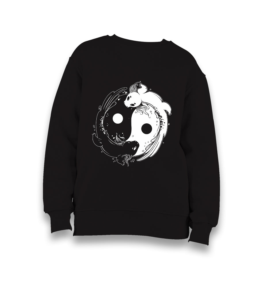 Koi Fishes Making Yin Yang Symbol Kid's Black Sweatshirt - Premium  from W.E.N.S. WIND - Just 7990! Shop now at W.E.N.S. WIND