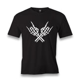 Skeleton Hands Doing Rock Gesture Men's Black Tshirt - Premium Men's T-shirt from W.E.N.S. WIND - Just 6490! Shop now at W.E.N.S. WIND