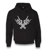 Skeleton Hands Doing Rock Gesture Unisex Black Hoodie - Premium Unisex Hoodie from W.E.N.S. WIND - Just 11990! Shop now at W.E.N.S. WIND