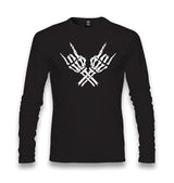 Skeleton Hands Doing Rock Gesture Unisex Black Longsleeve - Premium Unisex Longsleeve from W.E.N.S. WIND - Just 7990! Shop now at W.E.N.S. WIND