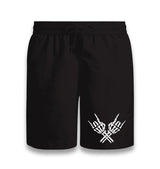 Skeleton Hands Doing Rock Gesture Black Shorts - Premium Shorts from W.E.N.S. WIND - Just 7990! Shop now at W.E.N.S. WIND