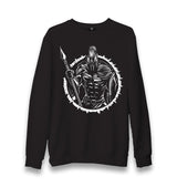 Spartan Warrior with a Spear and Shield Unisex Black Sweatshirt - Premium  from W.E.N.S. WIND - Just 10990! Shop now at W.E.N.S. WIND