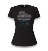 Cloud with Binary Code Numbers Women's Black T-shirt - Premium  from W.E.N.S. WIND - Just 6490! Shop now at W.E.N.S. WIND