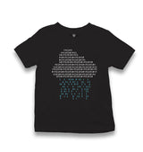 Cloud with Binary Code Numbers Kid's Black T-shirt - Premium  from W.E.N.S. WIND - Just 5990! Shop now at W.E.N.S. WIND