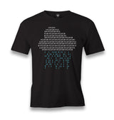 Cloud with Binary Code Numbers Men's Black Tshirt - Premium  from W.E.N.S. WIND - Just 6490! Shop now at W.E.N.S. WIND