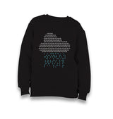 Cloud with Binary Code Numbers Kid's Black Sweatshirt - Premium  from W.E.N.S. WIND - Just 7990! Shop now at W.E.N.S. WIND