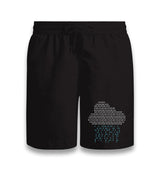 Cloud with Binary Code Numbers Black Shorts - Premium  from W.E.N.S. WIND - Just 7990! Shop now at W.E.N.S. WIND
