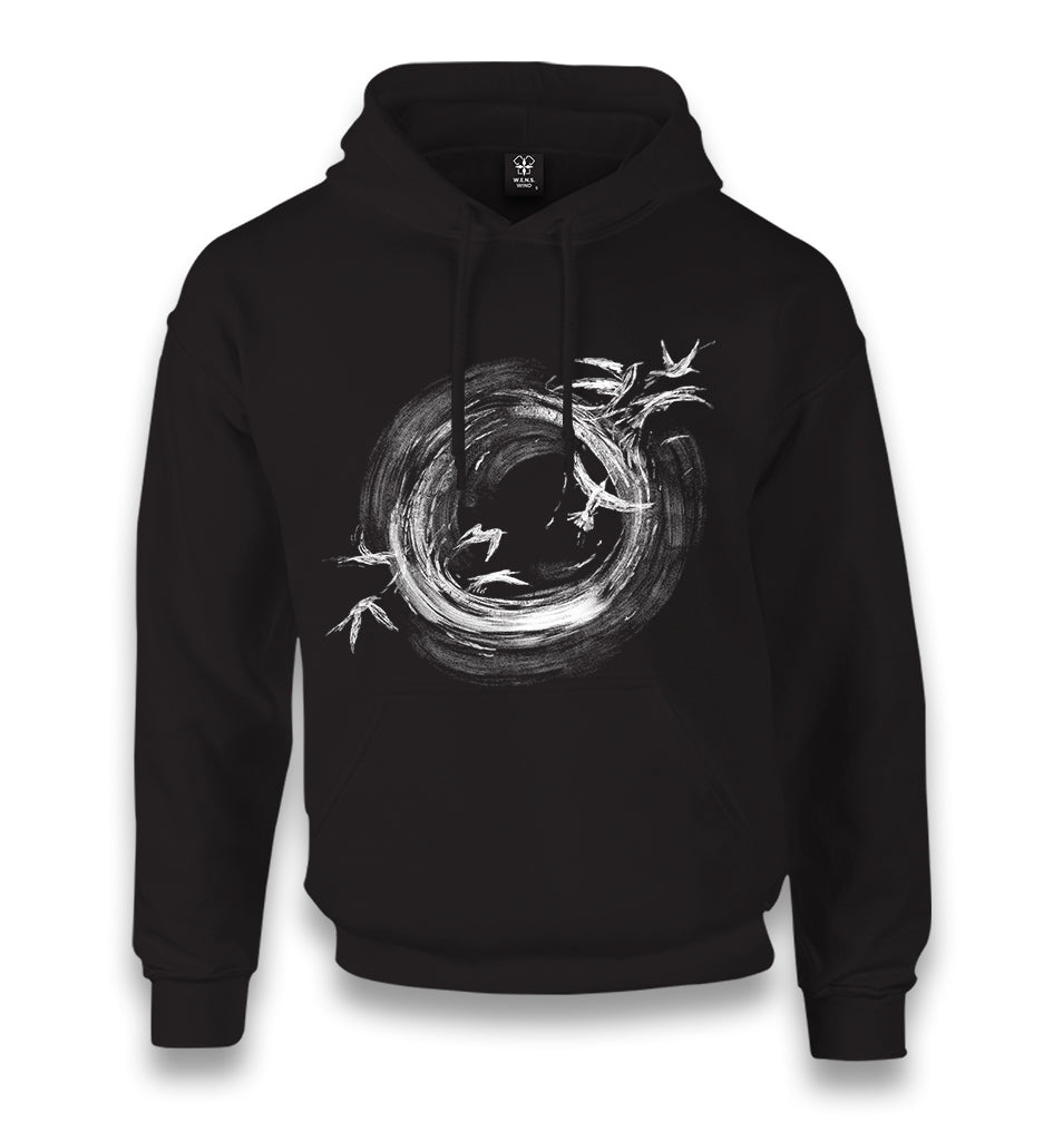 Black Hole Birds Flying Around Unisex Black Hoodie - Premium  from W.E.N.S. WIND - Just 11990! Shop now at W.E.N.S. WIND