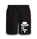 Silhouette of a Man with a Moustache and a Hat Black Shorts - Premium  from W.E.N.S. WIND - Just 7990! Shop now at W.E.N.S. WIND
