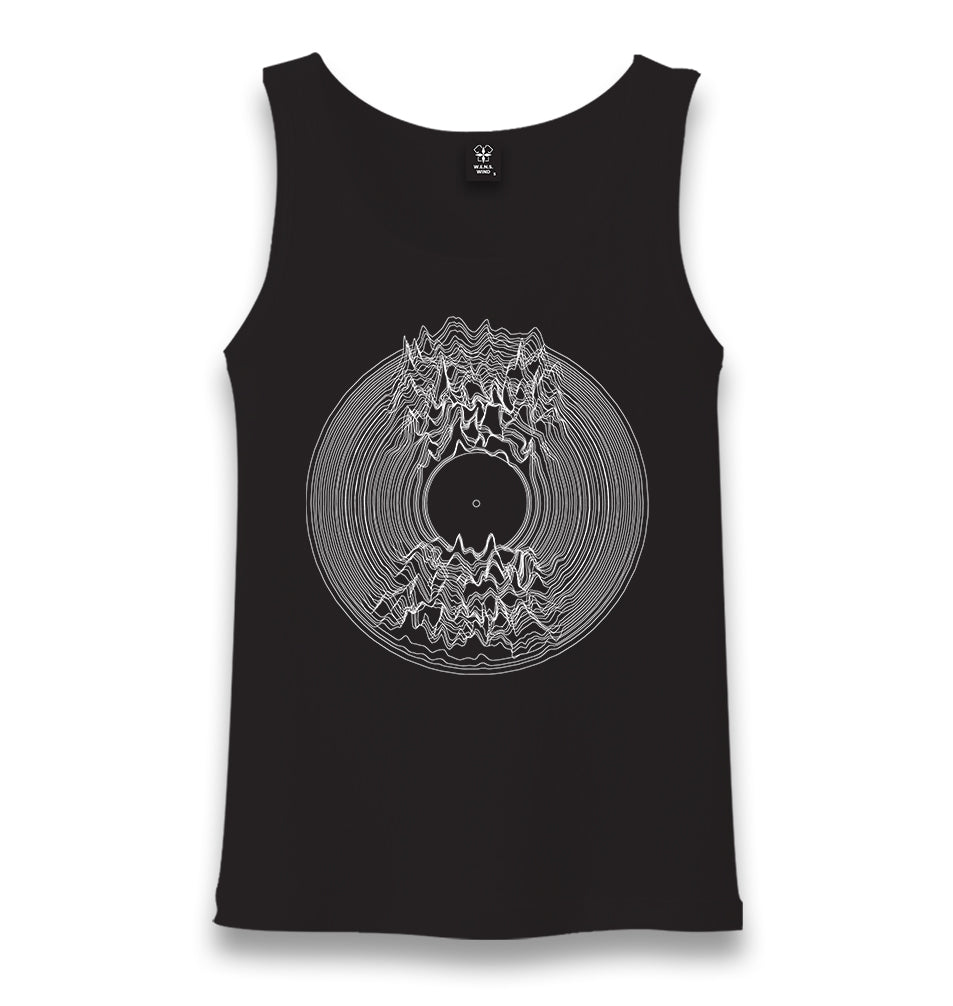 Waves on a Vinyl Unisex Black Tank Top - Premium  from W.E.N.S. WIND - Just 6490! Shop now at W.E.N.S. WIND