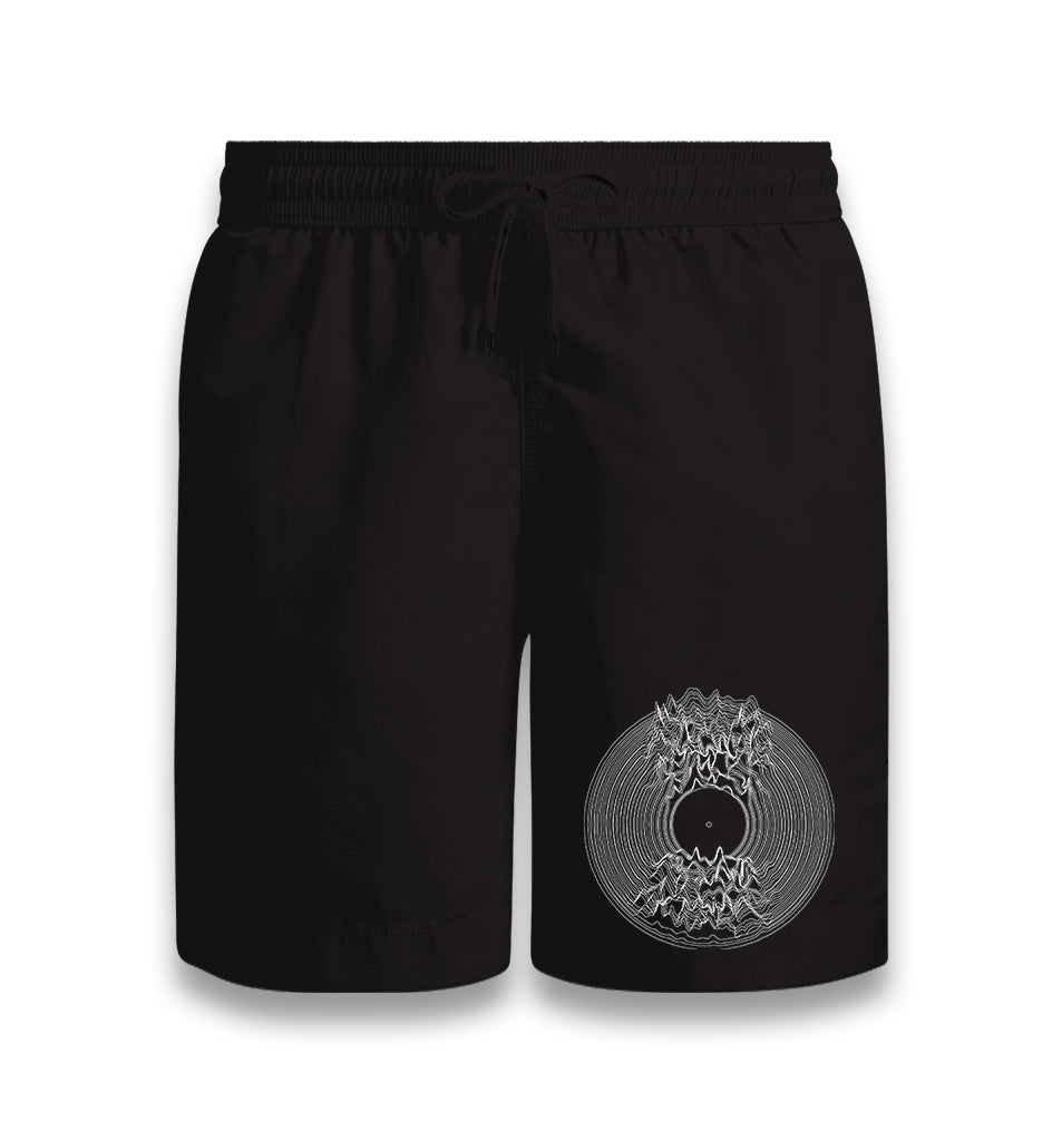 Waves on a Vinyl Black Shorts - Premium  from W.E.N.S. WIND - Just 7990! Shop now at W.E.N.S. WIND