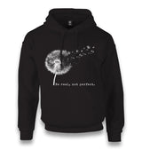 Be Real Not Perfect Dandellion Unisex Black Hoodie - Premium  from W.E.N.S. WIND - Just 11990! Shop now at W.E.N.S. WIND
