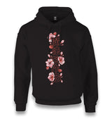 Japanese Quote with Decorative Flowers Unisex Black Hoodie - Premium  from W.E.N.S. WIND - Just 11990! Shop now at W.E.N.S. WIND