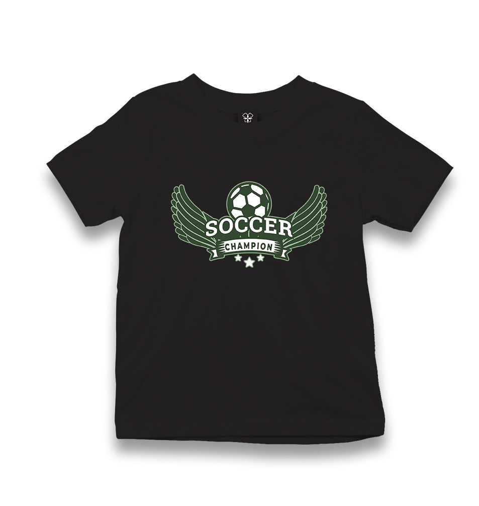 Soccer Ball Champion Kid's Black T-shirt - Premium  from W.E.N.S. WIND - Just 5990! Shop now at W.E.N.S. WIND