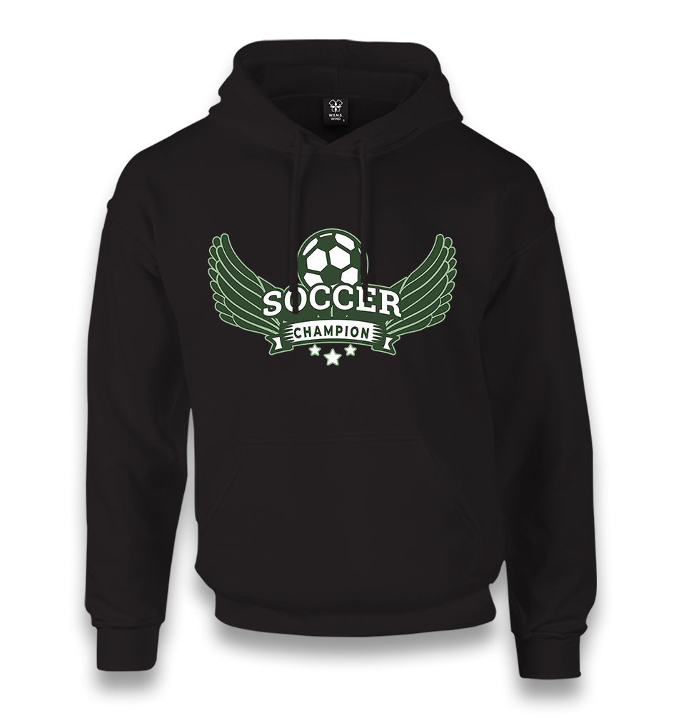 Soccer Ball Champion Unisex Black Hoodie - Premium  from W.E.N.S. WIND - Just 11990! Shop now at W.E.N.S. WIND