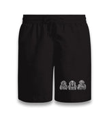 Three Monkeys Realistic Black Shorts - Premium  from W.E.N.S. WIND - Just 7990! Shop now at W.E.N.S. WIND