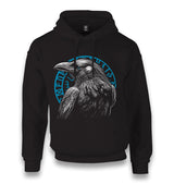 Raven Bird in Front of a Viking Rune Unisex Black Hoodie - Premium  from W.E.N.S. WIND - Just 11990! Shop now at W.E.N.S. WIND