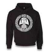 A Viking Longship in a Celtic Knot Unisex Black Hoodie - Premium  from W.E.N.S. WIND - Just 11990! Shop now at W.E.N.S. WIND