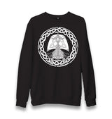 A Viking Longship in a Celtic Knot Unisex Black Sweatshirt - Premium  from W.E.N.S. WIND - Just 10990! Shop now at W.E.N.S. WIND