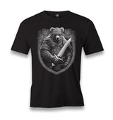 Bear Dressed as a Viking with a Sword Men's Black Tshirt - Premium  from W.E.N.S. WIND - Just 6490! Shop now at W.E.N.S. WIND