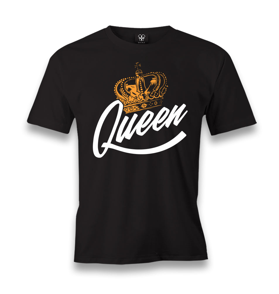 Queen Logo with a Crown Men's Black Tshirt - Premium  from W.E.N.S. WIND - Just 6490! Shop now at W.E.N.S. WIND