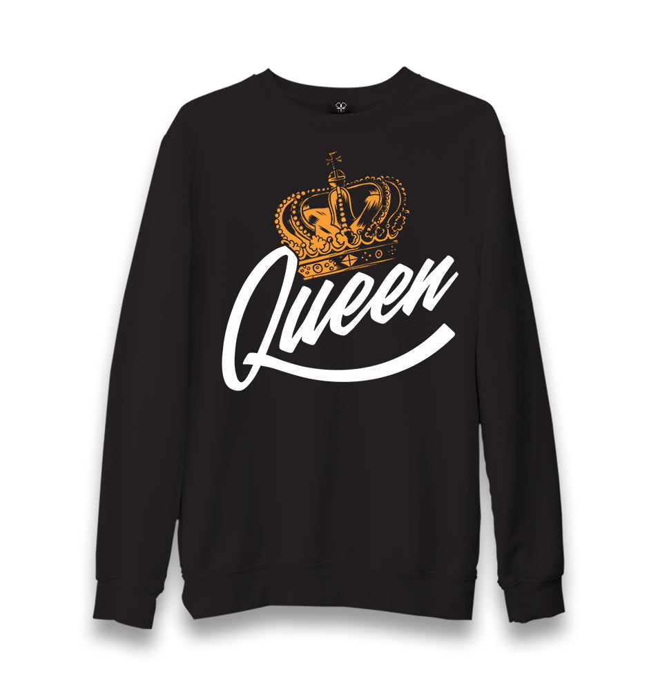 Queen Logo with a Crown Unisex Black Sweatshirt - Premium  from W.E.N.S. WIND - Just 10990! Shop now at W.E.N.S. WIND