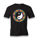 Yin Yang Symbol in the Middle of Mandala Men's Black Tshirt - Premium  from W.E.N.S. WIND - Just 6490! Shop now at W.E.N.S. WIND