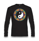 Yin Yang Symbol in the Middle of Mandala Unisex Black Longsleeve - Premium  from W.E.N.S. WIND - Just 7990! Shop now at W.E.N.S. WIND