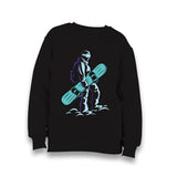 Man Holding Snowboard Kid's Black Sweatshirt - Premium  from W.E.N.S. WIND - Just 7990! Shop now at W.E.N.S. WIND