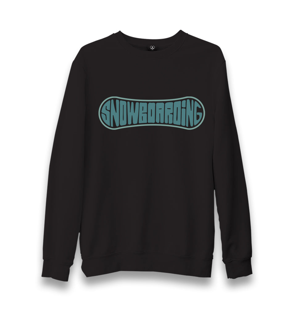 Snowboard as a Logo Unisex Black Sweatshirt - Premium  from W.E.N.S. WIND - Just 10990! Shop now at W.E.N.S. WIND