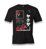 Japanese Quote and Flowers over a Skull Men's Black Tshirt - Premium  from W.E.N.S. WIND - Just 6490! Shop now at W.E.N.S. WIND