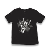 Skeleton Hand Holding Drumsticks Kid's Black T-shirt - Premium  from W.E.N.S. WIND - Just 5990! Shop now at W.E.N.S. WIND