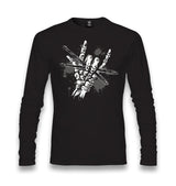 Skeleton Hand Holding Drumsticks Unisex Black Longsleeve - Premium  from W.E.N.S. WIND - Just 7990! Shop now at W.E.N.S. WIND