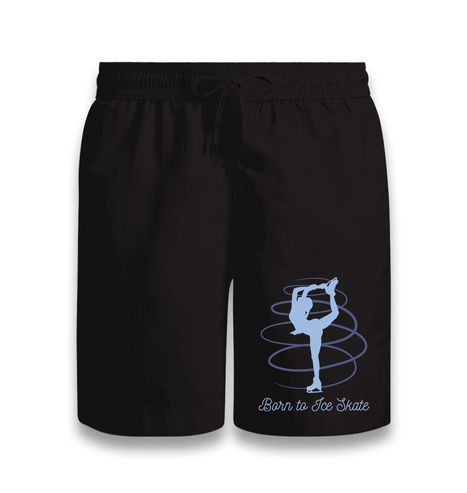 Born to Ice Skate Black Shorts - Premium  from W.E.N.S. WIND - Just 7990! Shop now at W.E.N.S. WIND