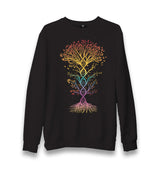 Colorful Tree Shaped Like DNA Unisex Black Sweatshirt - Premium  from W.E.N.S. WIND - Just 10990! Shop now at W.E.N.S. WIND