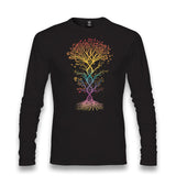 Colorful Tree Shaped Like DNA Unisex Black Longsleeve - Premium  from W.E.N.S. WIND - Just 7990! Shop now at W.E.N.S. WIND