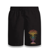 Colorful Tree Shaped Like DNA Black Shorts - Premium  from W.E.N.S. WIND - Just 7990! Shop now at W.E.N.S. WIND