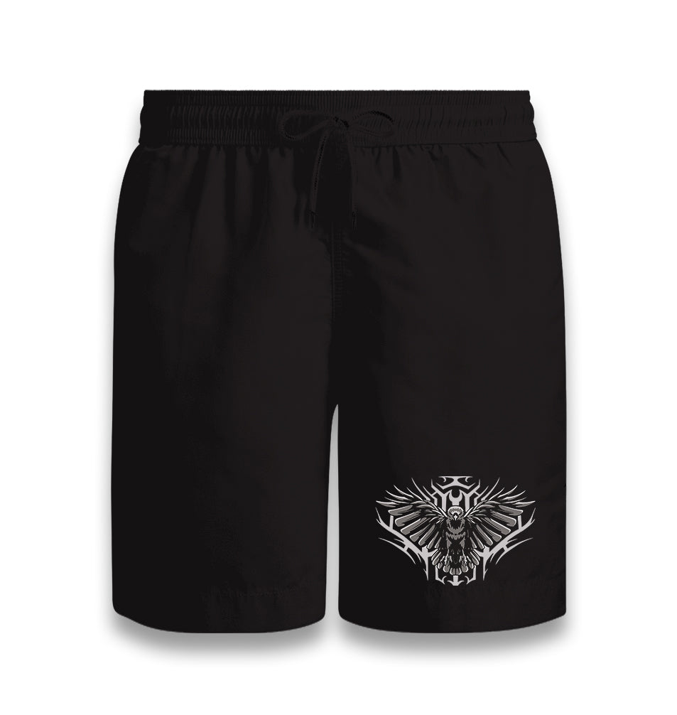 Raven Bird Flying with Open Wings Black Shorts - Premium  from W.E.N.S. WIND - Just 7990! Shop now at W.E.N.S. WIND
